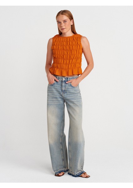 50845 Kolsuz Crop Bluz-Oranj fırsatları