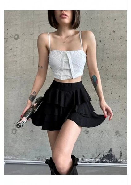 Şık Siyah Mini Etek modelleri