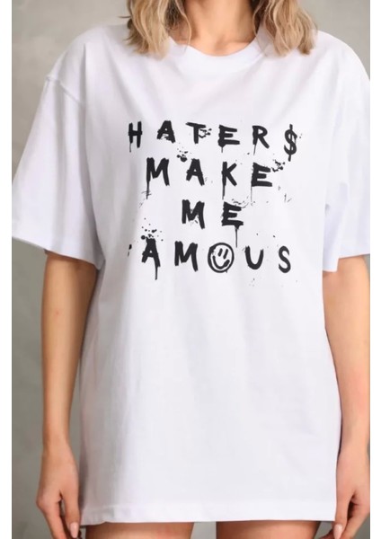 Trend Oversize Baskılı T-Shirt - Beyaz fiyatları