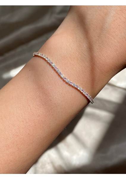 Pembe ve Beyaz Taşlı Ayarlanabilir Bileklik fiyatları