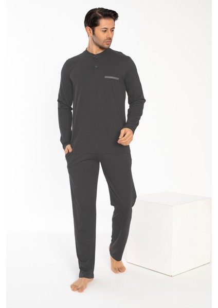 Erkek Modal Patlı Uzunkol Pijama