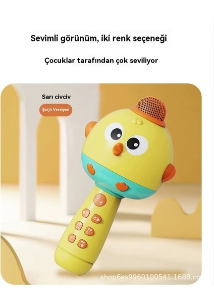 Çocuk Sevimli Tavuk Erken Eğitim Bulmaca Mikrofon Ses Entegre Mikrofon Şarj Bebek Karaoke Müzik Oyuncak (Yurt Dışından) indirimleri