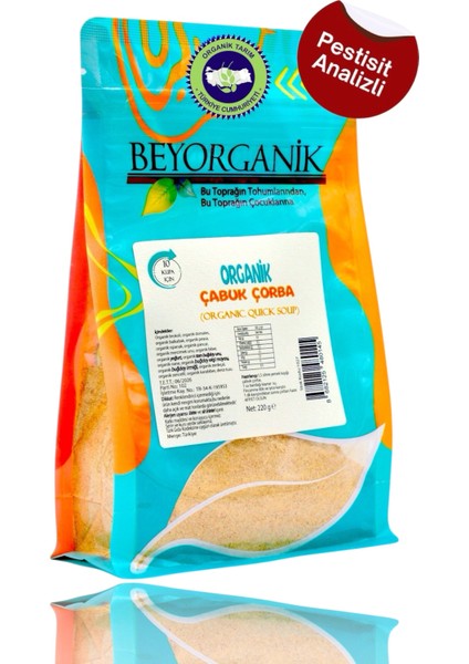 Organik Çabuk Kış Çorbası (Pestisit ve Aflatoksin Analizli)