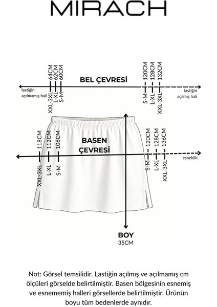 Mırach 2'li Paket Yırtmaçlı Penye Içlik Etek Seti - Siyah ve Beyaz | Uzatıcı Etek Astar