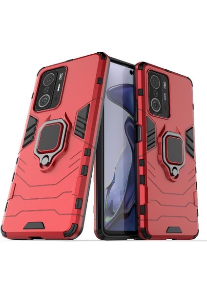 Xiaomi 11T/11T Pro 5g 360 &deg; Dönen Halka Darbeye Kapak Askeri (Yurt Dışından)