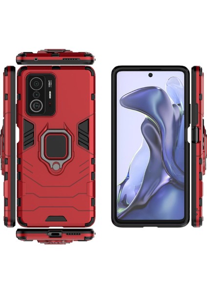 Xiaomi 11T/11T Pro 5g 360 &deg; Dönen Halka Darbeye Kapak Askeri (Yurt Dışından) modelleri