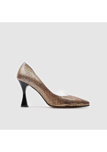 Kadın Topuklu Ayakkabı [060101], Dore Yılan, 40