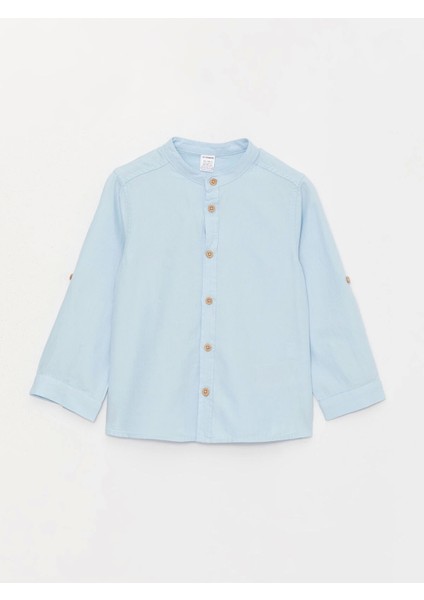 Lcw Kids Mavi Hakim Yaka Uzun Kollu Basic Erkek Bebek Gömlek