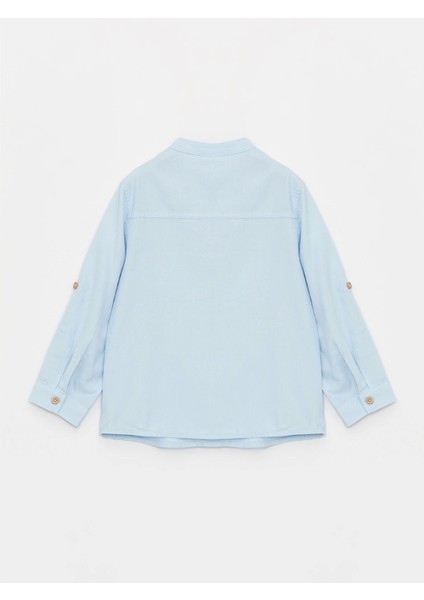 Lcw Kids Mavi Hakim Yaka Uzun Kollu Basic Erkek Bebek Gömlek fiyatları