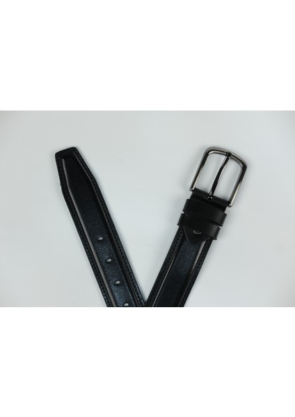 %100 Deri 4 cm Tbk 015 Siyah Kenar Desenli Düz fiyatları