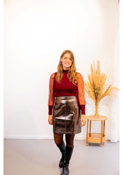 Şık Tül Detaylı Yarım Balıkçı Kaşkorse Bluz indirimleri