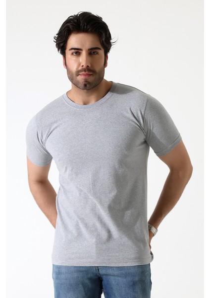 Erkek 5’li Paket T-Shirt – Kısa Kollu Bisiklet Yaka Regular Fit – 5 Renk Seçenekli