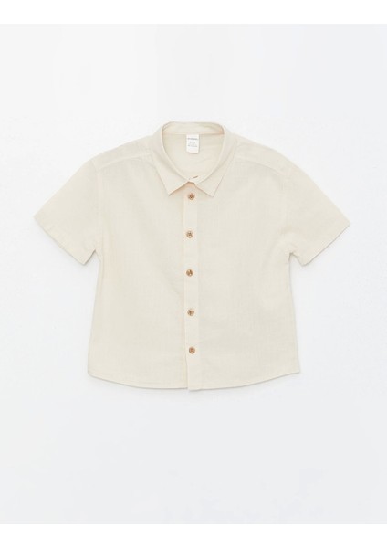 Lcw Kids Bej Kısa Kollu Erkek Bebek Gömlek Pantolon ve Pantolon Askısı 3'lü Takım indirimleri