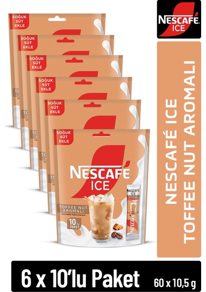 Ice Toffee Nut Aromalı Çözünebilir Kahve 10, 5g 10'lu Paket 10X6