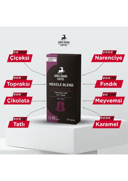 Mekele Blend Kapsül Kahve 100'LÜ ( Nespresso Ile Uyumlu Alüminyum Kapsül Kahve ) modelleri