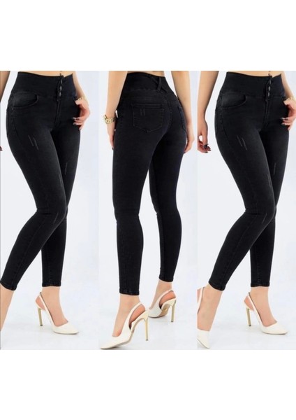 Yüksek Bel Kadın Jean Pantolon 90 cm Uzunluğunda modelleri