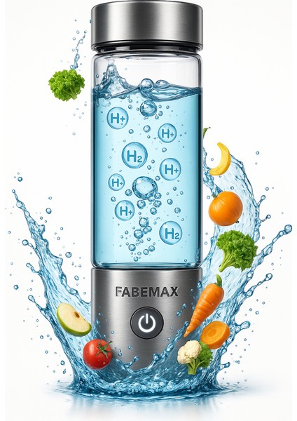 Hidrojenle Zenginleştirilmiş Su Şişesi Cihazı Taşınabilir Su Jeneratörü Sporcu Matarası Ev Ofis Için Hidrojenli Su