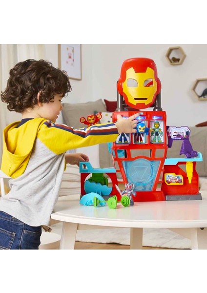 Marvel Iron Man And His Awesome Friends Iron Quarters Oyun Seti G1259 modelleri