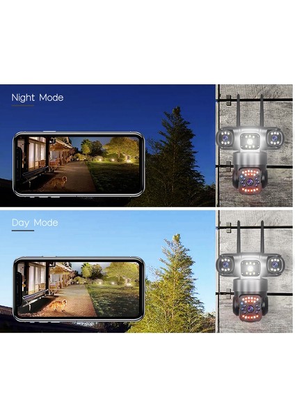 O-KAM 6030 3 Kamera 3 Görüntü 15MP (5MP+5MP+5MP) Gece Görüş Wifi Sesli Konuşma Türkçe
