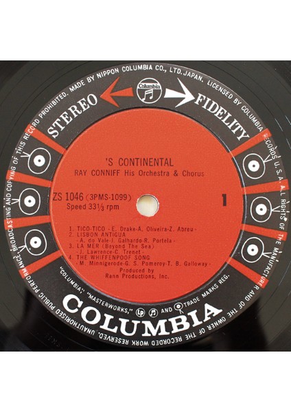 Ray Conniff His Orchestra & Chorus – 's Continental (10'' Plak) modelleri