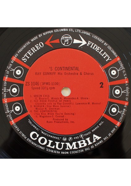 Ray Conniff His Orchestra & Chorus – 's Continental (10'' Plak) fırsatları