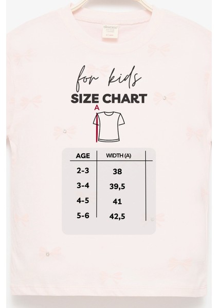 Kız Çocuk Fiyonklu Taş Işlemeli Kısa Kollu T-Shirt -Çocuk Giyim fırsatları