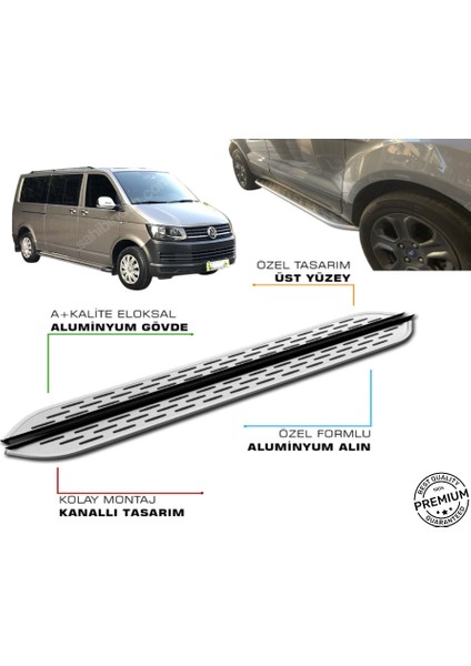 T5 Camlı Van Uzun Şase Araca Özel Prv 1 Yan Basamak 2011 2012 2013 2014 2015
