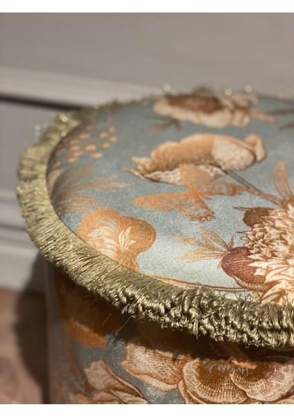 Kuş Desenli Saçaklı Puf fiyatları