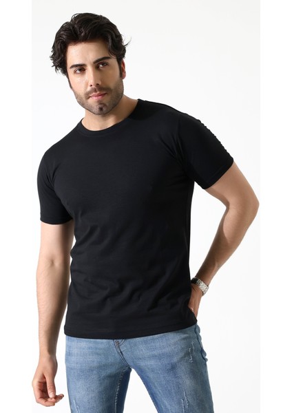 Erkek 5’li Paket T-Shirt – Kısa Kollu Bisiklet Yaka Regular Fit – 5 Renk Seçenekli modelleri