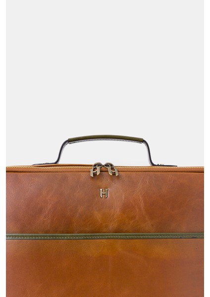 Boris Hakiki Deri Erkek 15,6" Tek Bölmeli Dizüstü Bilgisayar Çantası