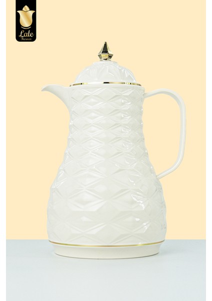 Cam Hazneli Termos Elmas-1 | 1.0 Lt | Kahve & Çay | 12 Saat Sıcak / 24 Saat Soğuk | Yerli Üretim (Swan)