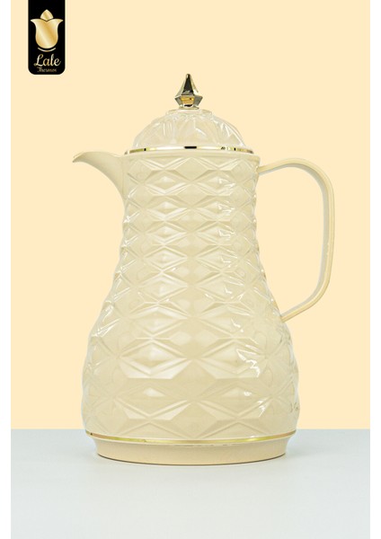 Cam Hazneli Termos Elmas-1 | 1.0 Lt | Kahve & Çay | 12 Saat Sıcak / 24 Saat Soğuk | Yerli Üretim (Tıramısu)