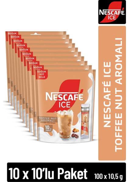 Ice Toffee Nut Aromalı Çözünebilir Kahve 10, 5g 10'lu Paket 10X10