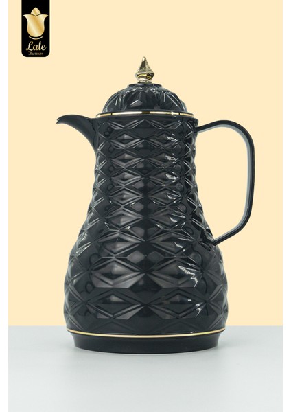 Cam Hazneli Termos Elmas-1 | 1.0 Lt | Kahve & Çay | 12 Saat Sıcak / 24 Saat Soğuk | Yerli Üretim (Iron)