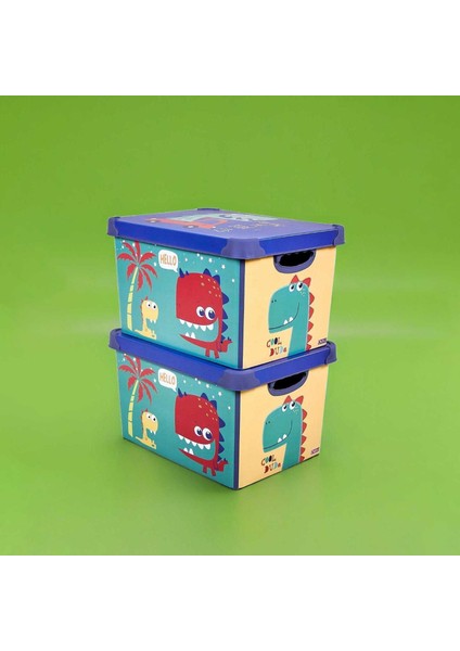 Style Box Dude Dekoratif Oyuncak Kutu Seti - 2 x 17 lt