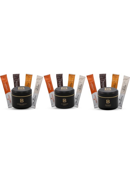 Signature Ground Espresso - 3'lü Set + 12 Tek Kullanımlık Sos modelleri