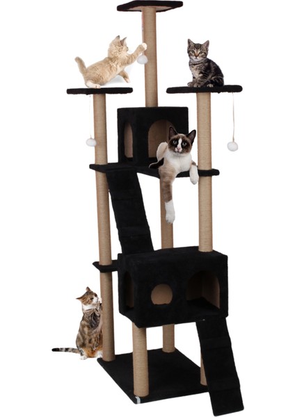 Residence Kedi Tırmalama Evi Siyah