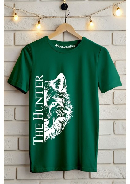 The Hunter Baskılı Unisex Oversize Tişört