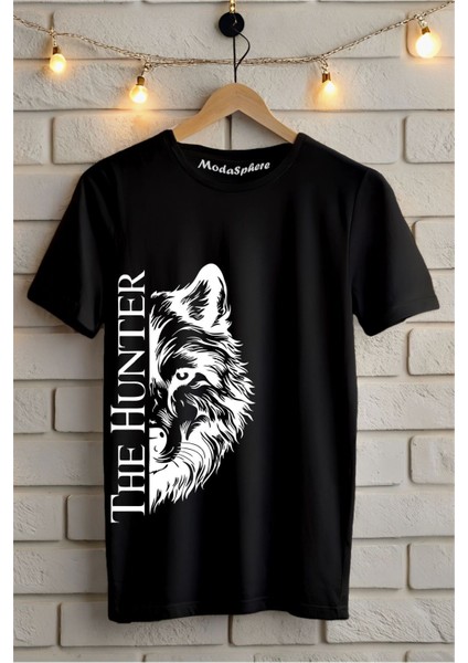 The Hunter Baskılı Unisex Oversize Tişört