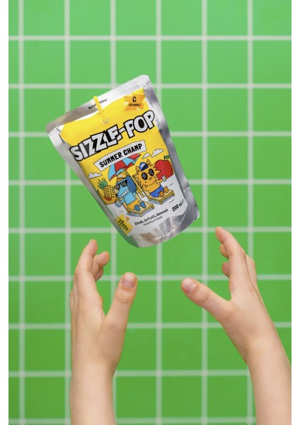 Sızzle-Pop Summer Champ Şeftali Elma Ananas Meyve Suyu 200 ml indirimleri