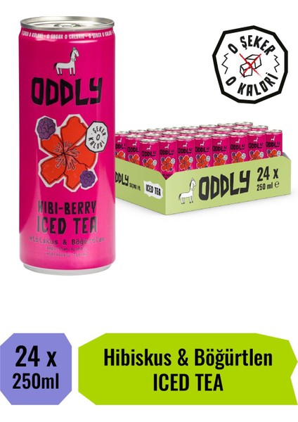 Hıbıberry Soğuk Çay Kutu Hibiscus Böğürtlen 250 ml x 24 Adet