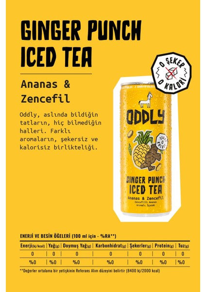 Gınger Punch Soğuk Çay Kutu Yeşilçay Ananas Zencefil 250 ml x 24 Adet modelleri