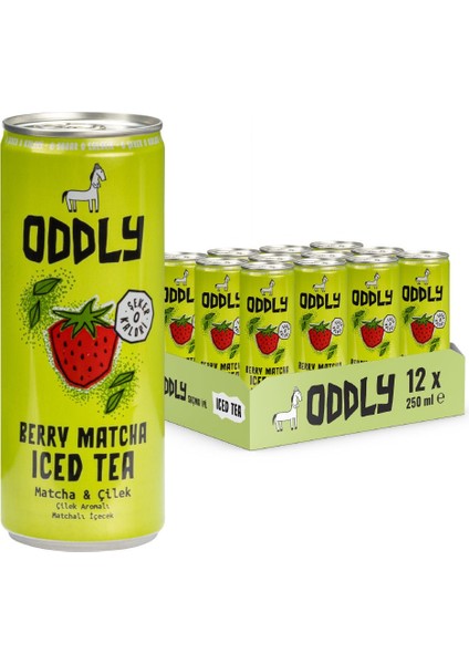 Berry Matcha Soğuk Çay Kutu Çilek Matcha 250 ml x 12 Adet fiyatları