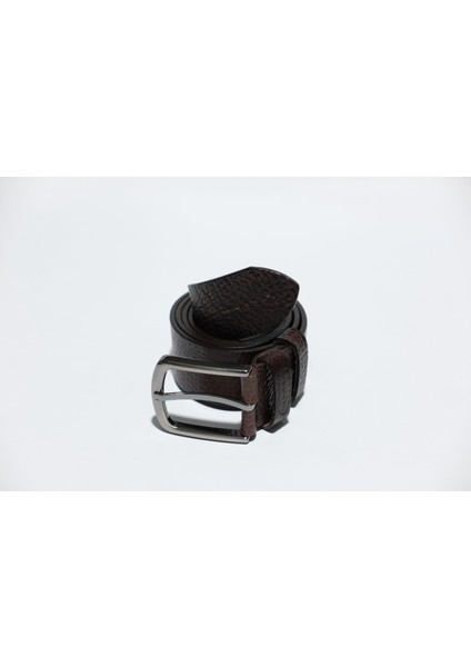 %100 Deri 4 cm Tbk 014 Koyu Kahverengi Düz Desen