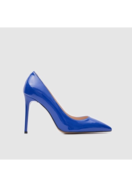 Kadın Stiletto [060061] , Mavi Rugan, 36