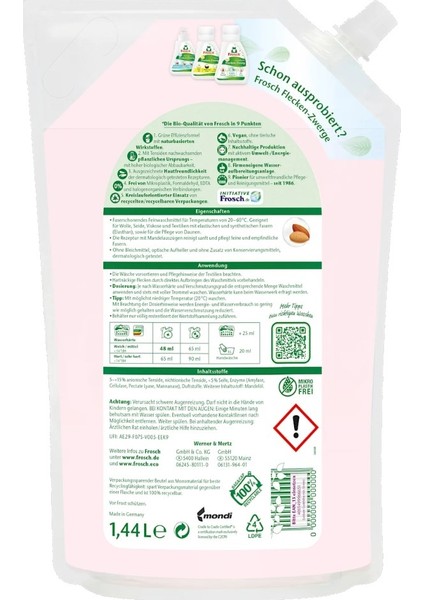 Badem Özlü Hassas ve Yünlüler İçin Çamaşır Balsamı/deterjanı 30 Yıkama, 1,44 lt fiyatları