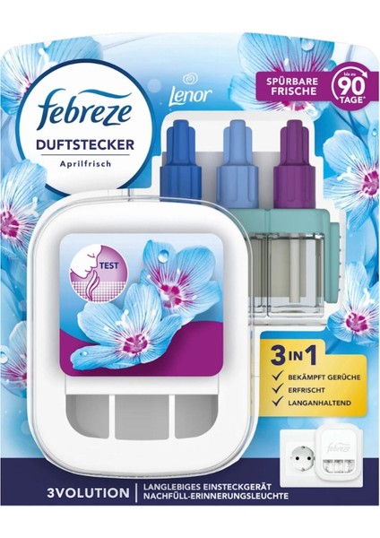 Elektrikli 3’lü Oda Kokusu Cihazı Başlangıç Seti – Lenor Aprilfresh 20ML