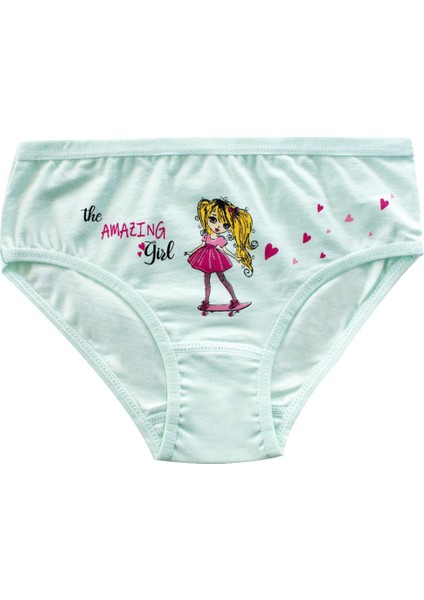 Kız Çocuk Külot 3'lü Baskılı (%96 Pamuk - %4 Elastan) modelleri