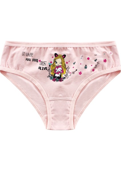 Kız Çocuk Külot 3'lü Baskılı (%96 Pamuk - %4 Elastan) fırsatları