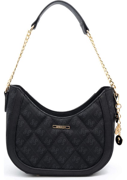 Kadın Omuz Çantası 1168-46043 Sılver Polo Bayan Çantası M178 Siyah-Mat Siyah fiyatları